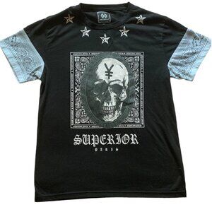 24 Bordo Chromato Edge 3D Patch Black Tee T-Shirt